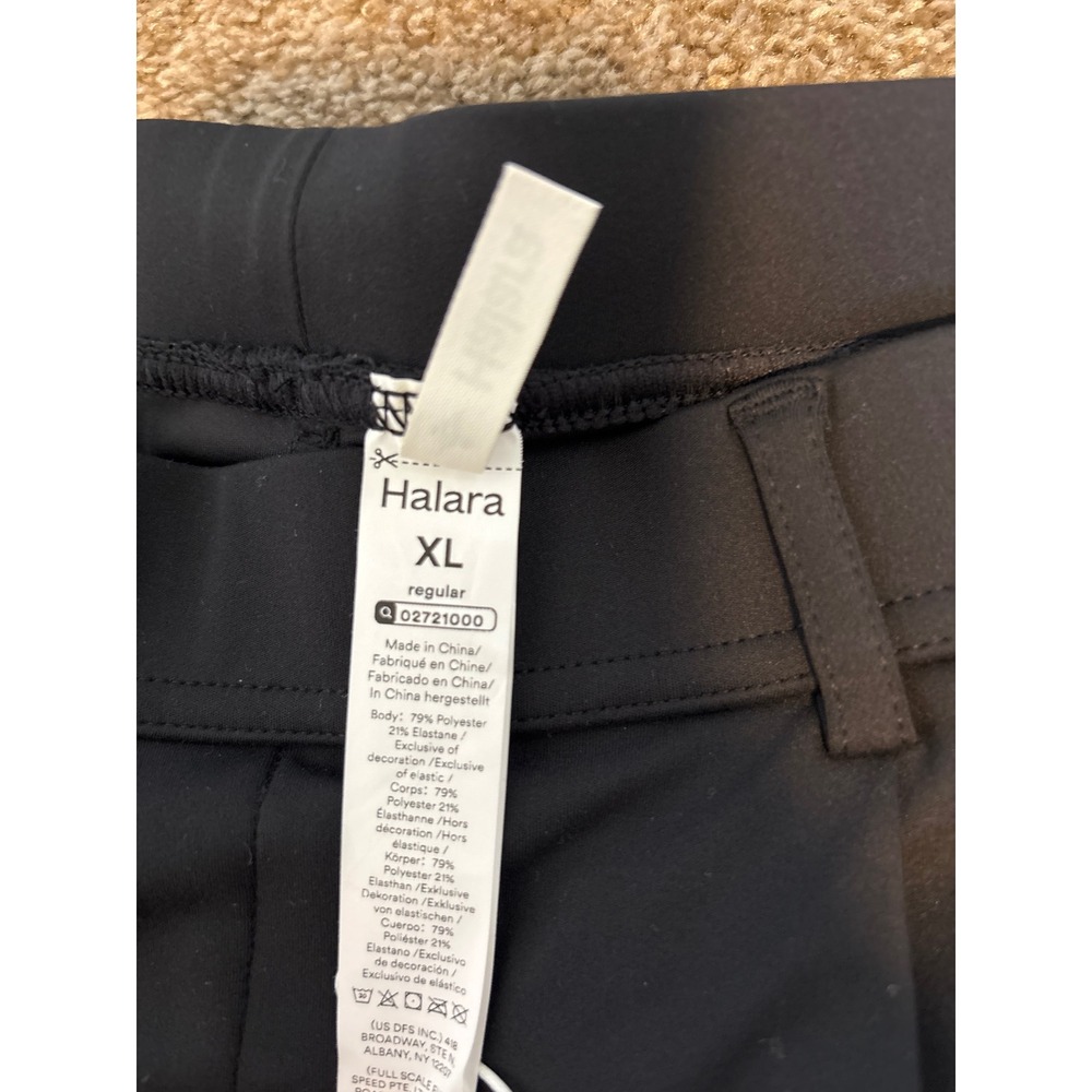 Halara Wide Leg Trousers Women XL Black New Pleated High Waist Workleisure - Picture 2 of 3